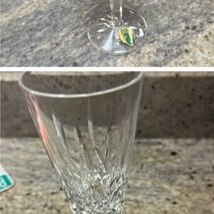 Gray Crystal Drinkware with Intricate Cut Design